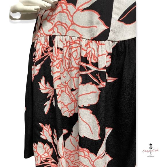 ANTHROPOLOGIE Maeve Photoflora Color Block Mixed Print Floral Dress 0 2 XS CuTE! - Picture 3 of 16